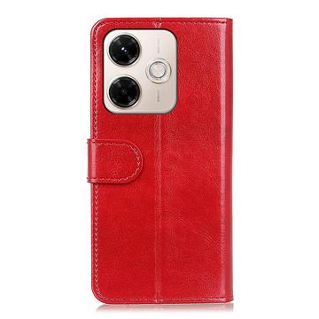 Xiaomi Redmi 13x Pung Etui med Stativ - rød