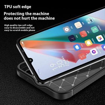 Xiaomi Redmi 14R/14C/Poco C75 Beetle Karbonfiber TPU Cover - Sort