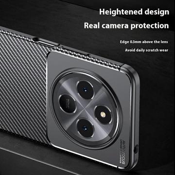Xiaomi Redmi 14R/14C/Poco C75 Beetle Karbonfiber TPU Cover - Sort