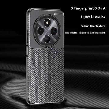 Xiaomi Redmi 14R/14C/Poco C75 Beetle Karbonfiber TPU Cover - Sort