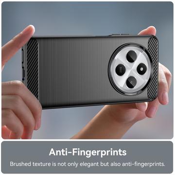 Xiaomi Redmi 14C Børstet TPU Cover - Karbonfiber - Sort