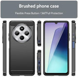 Xiaomi Redmi 14C Børstet TPU Cover - Karbonfiber - Sort