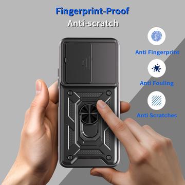 Xiaomi Redmi 15 4G/5G Roterende Ring Hybrid Cover med Kameraskjold - Rødguld
