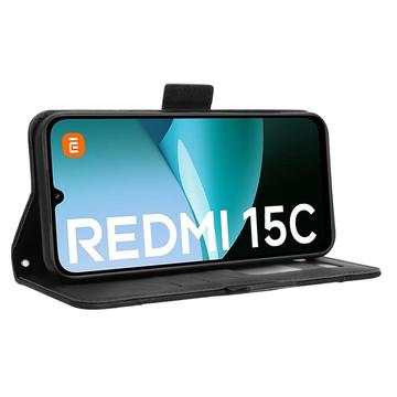 Xiaomi Redmi 15C Kortholder Pung Etui - Sort