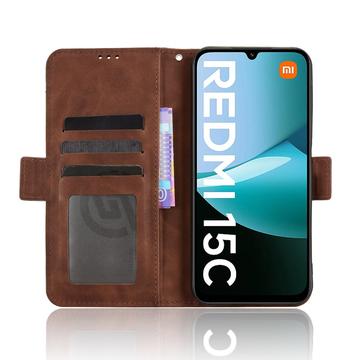 Xiaomi Redmi 15C Kortholder Pung Etui - Brun