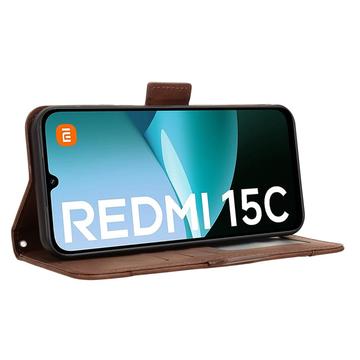 Xiaomi Redmi 15C Kortholder Pung Etui - Brun