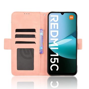 Xiaomi Redmi 15C Kortholder Pung Etui - Pink