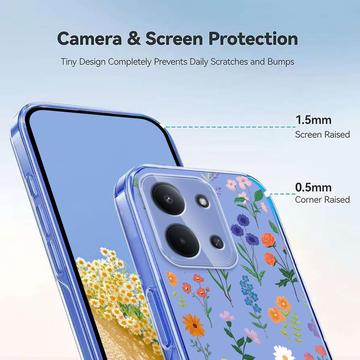 Xiaomi Redmi 15C TPU-cover med blomstermønster - tusindfryd