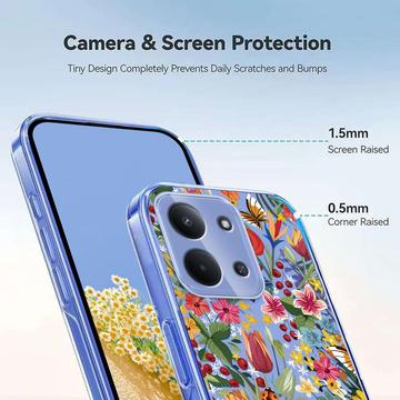 Xiaomi Redmi 15C TPU-cover med blomstermønster - Liljer