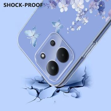 Xiaomi Redmi 15C TPU-cover med blomstermønster - Lilla