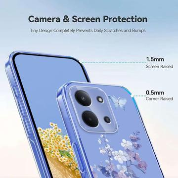 Xiaomi Redmi 15C TPU-cover med blomstermønster - Lilla
