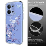 Xiaomi Redmi 15C TPU-cover med blomstermønster - Lilla