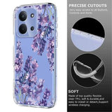 Xiaomi Redmi 15C TPU-cover med blomstermønster - Blåregn