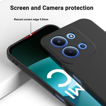 Xiaomi Redmi 15C Flydende silikone cover med håndrem - sort