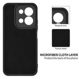 Xiaomi Redmi 15C Flydende silikone cover med håndrem - sort