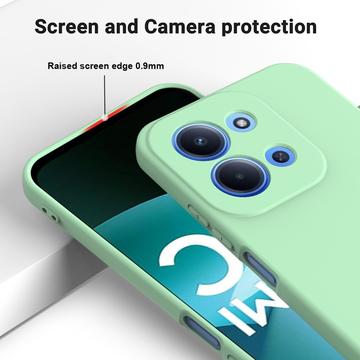 Xiaomi Redmi 15C Flydende silikone cover med håndrem - grøn