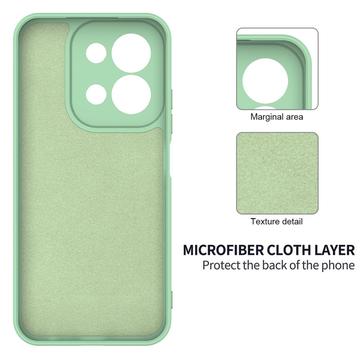 Xiaomi Redmi 15C Flydende silikone cover med håndrem - grøn