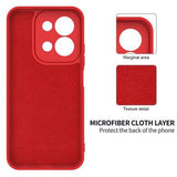 Xiaomi Redmi 15C Flydende silikone cover med håndrem - rød