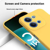 Xiaomi Redmi 15C Flydende silikone cover med håndrem - gul