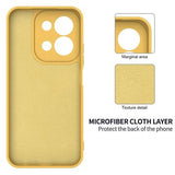 Xiaomi Redmi 15C Flydende silikone cover med håndrem - gul