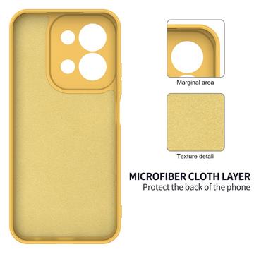 Xiaomi Redmi 15C Flydende silikone cover med håndrem - gul