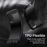 Xiaomi Redmi 15a/R70/R70m Børstet TPU Cover - Karbonfiber - Sort