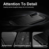 Xiaomi Redmi 15a/R70/R70m Børstet TPU Cover - Karbonfiber - Sort