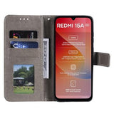 Xiaomi Redmi 15a Mandala Etui med Pung med håndledsrem - Grå