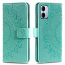 Xiaomi Redmi 15a Mandala Etui med Pung med håndledsrem - mintgrøn