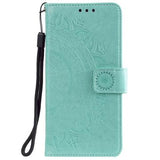 Xiaomi Redmi 15a Mandala Etui med Pung med håndledsrem - mintgrøn