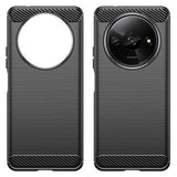 Xiaomi Redmi A3 Børstet TPU Cover - Karbonfiber - Sort