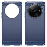 Xiaomi Redmi A3 Børstet TPU Cover - Karbonfiber - Blå