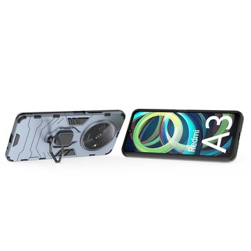 Xiaomi Redmi A3 Hybrid Cover med Ring Holder - Blå