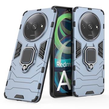 Xiaomi Redmi A3 Hybrid Cover med Ring Holder - Blå