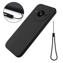 Xiaomi Redmi A3/Poco C61 Liquid Silikone Cover med Strop - Sort