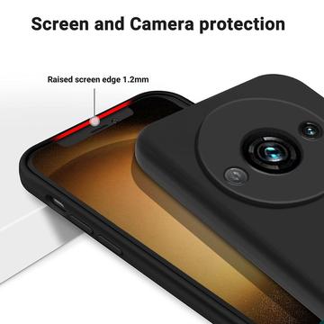 Xiaomi Redmi A3/Poco C61 Liquid Silikone Cover med Strop - Sort
