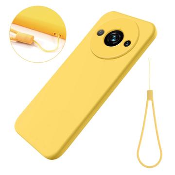 Xiaomi Redmi A3/Poco C61 Liquid Silikone Cover med Strop - Gul