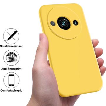 Xiaomi Redmi A3/Poco C61 Liquid Silikone Cover med Strop - Gul
