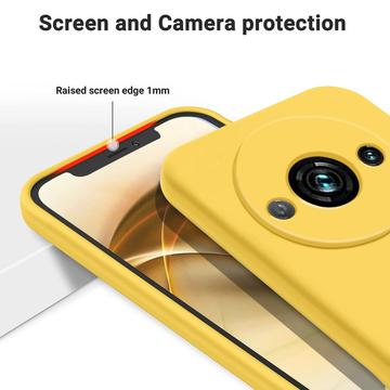 Xiaomi Redmi A3/Poco C61 Liquid Silikone Cover med Strop - Gul