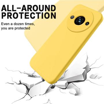 Xiaomi Redmi A3/Poco C61 Liquid Silikone Cover med Strop - Gul