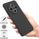 Xiaomi Redmi A3 Pro Flydende silikone cover med håndrem - sort