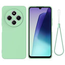 Xiaomi Redmi A3 Pro Flydende silikone cover med håndrem - grøn