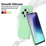 Xiaomi Redmi A3 Pro Flydende silikone cover med håndrem - grøn