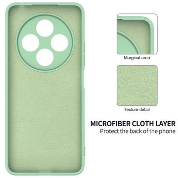 Xiaomi Redmi A3 Pro Flydende silikone cover med håndrem - grøn