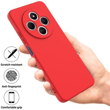 Xiaomi Redmi A3 Pro Flydende silikone cover med håndrem - rød