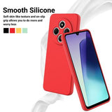 Xiaomi Redmi A3 Pro Flydende silikone cover med håndrem - rød