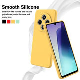Xiaomi Redmi A3 Pro Flydende silikone cover med håndrem - gul