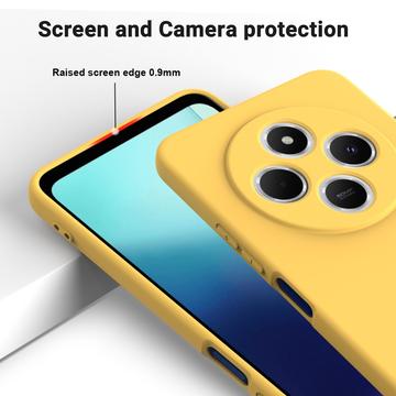 Xiaomi Redmi A3 Pro Flydende silikone cover med håndrem - gul