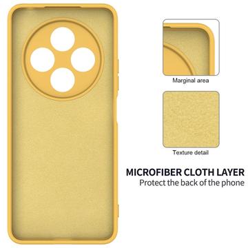 Xiaomi Redmi A3 Pro Flydende silikone cover med håndrem - gul