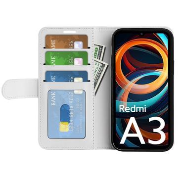 Xiaomi Redmi A3 Pung Cover med Magnetisk Lukning - Hvid